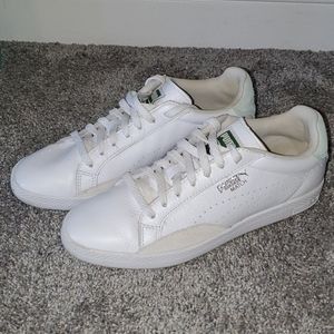 Womens White Leather Puma Match Sneakers size 8